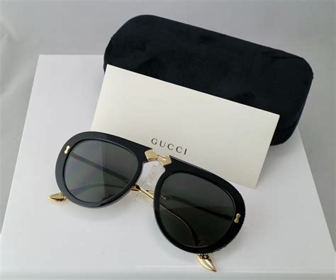 gucci men's metal aviator sunglasses|Gucci foldable aviator sunglasses.